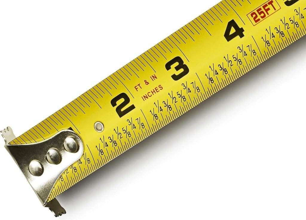6 Pack - 25 FT - Triton Tape Measure - Magnetic Claw Tip - Easy Read Fractions