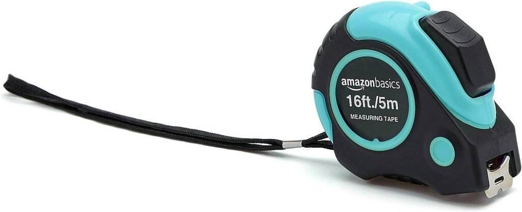 Amazon Basics Tape Measure - 16 Feet, Turquoise