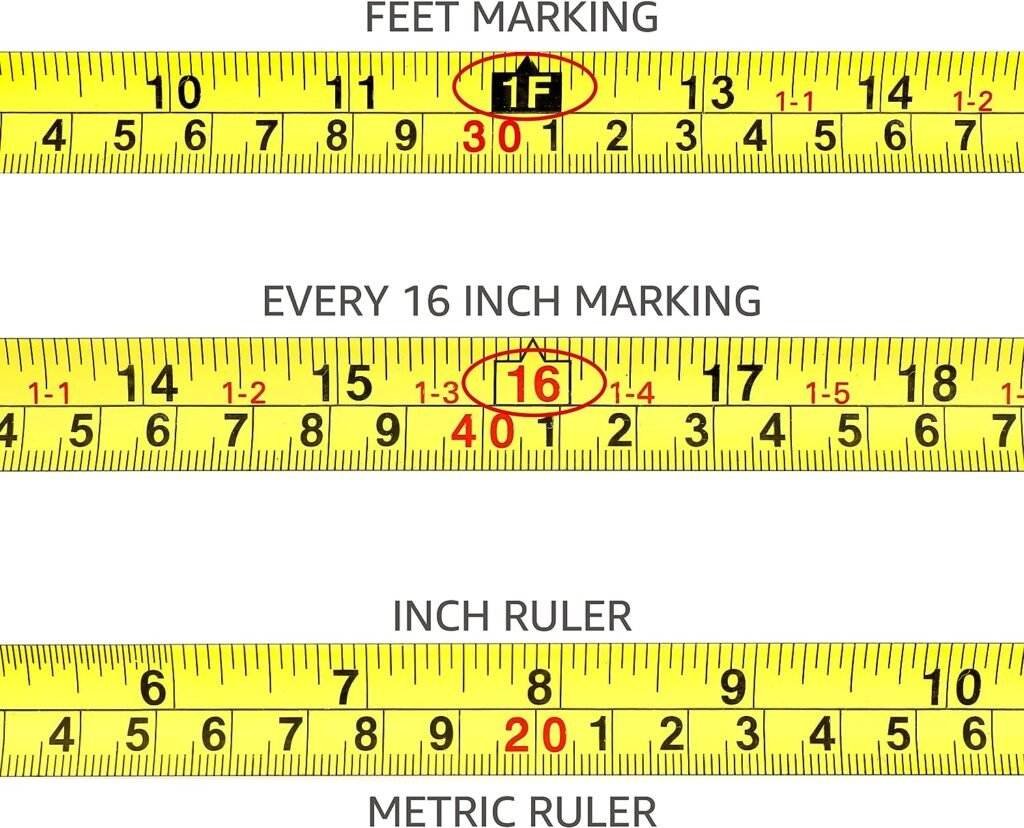 Amazon Basics Tape Measure - 16 Feet, Turquoise
