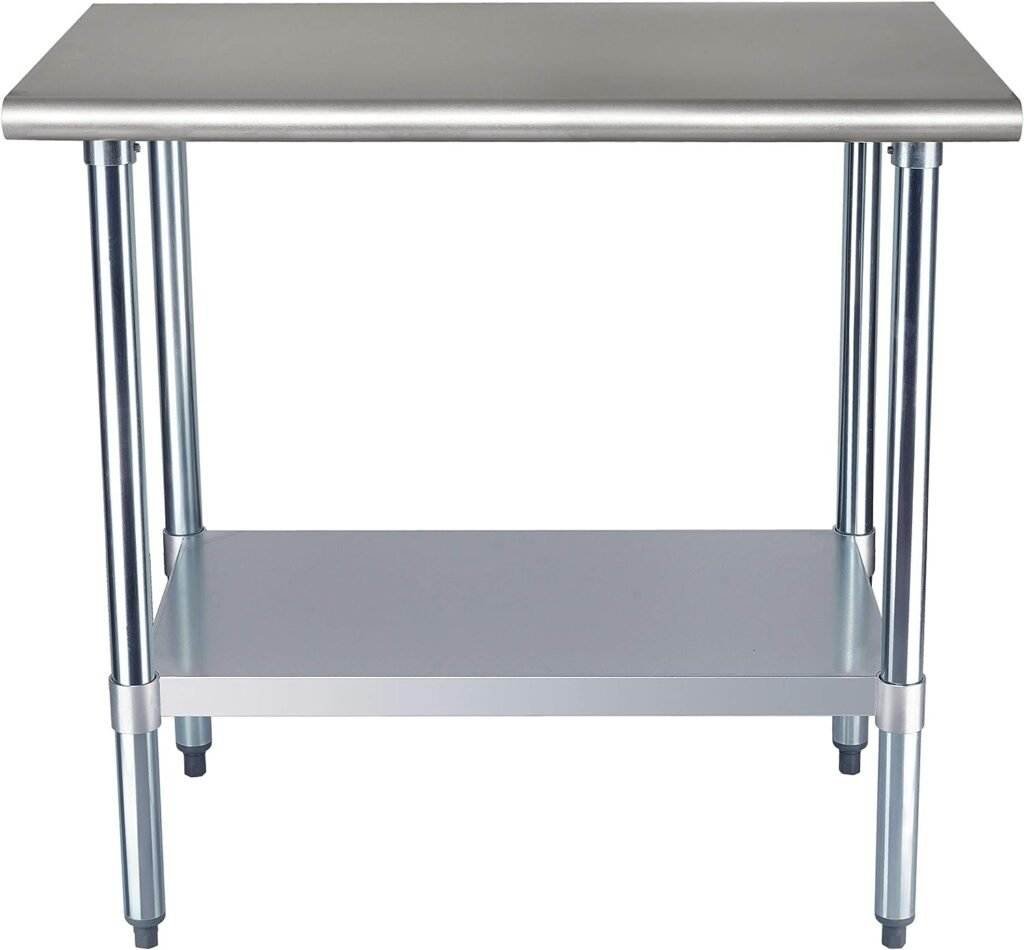 AmazonCommercial NSF Stainless Steel Workbench - 24 x 36