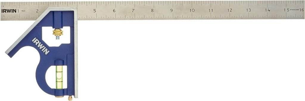 IRWIN Tools Combination Square, Metal-Body, 16-Inch (1794471)