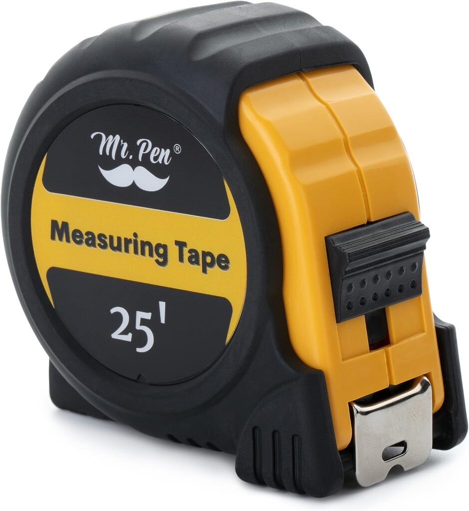 Mr. Pen- Tape Measure, 25-Foot, Steel Measuring Tape, Retractable Measuring Tape, Tape Measure with Fractions, Easy Read Tape Measure, Tape Measure 25 ft, Steel Tape Measure.