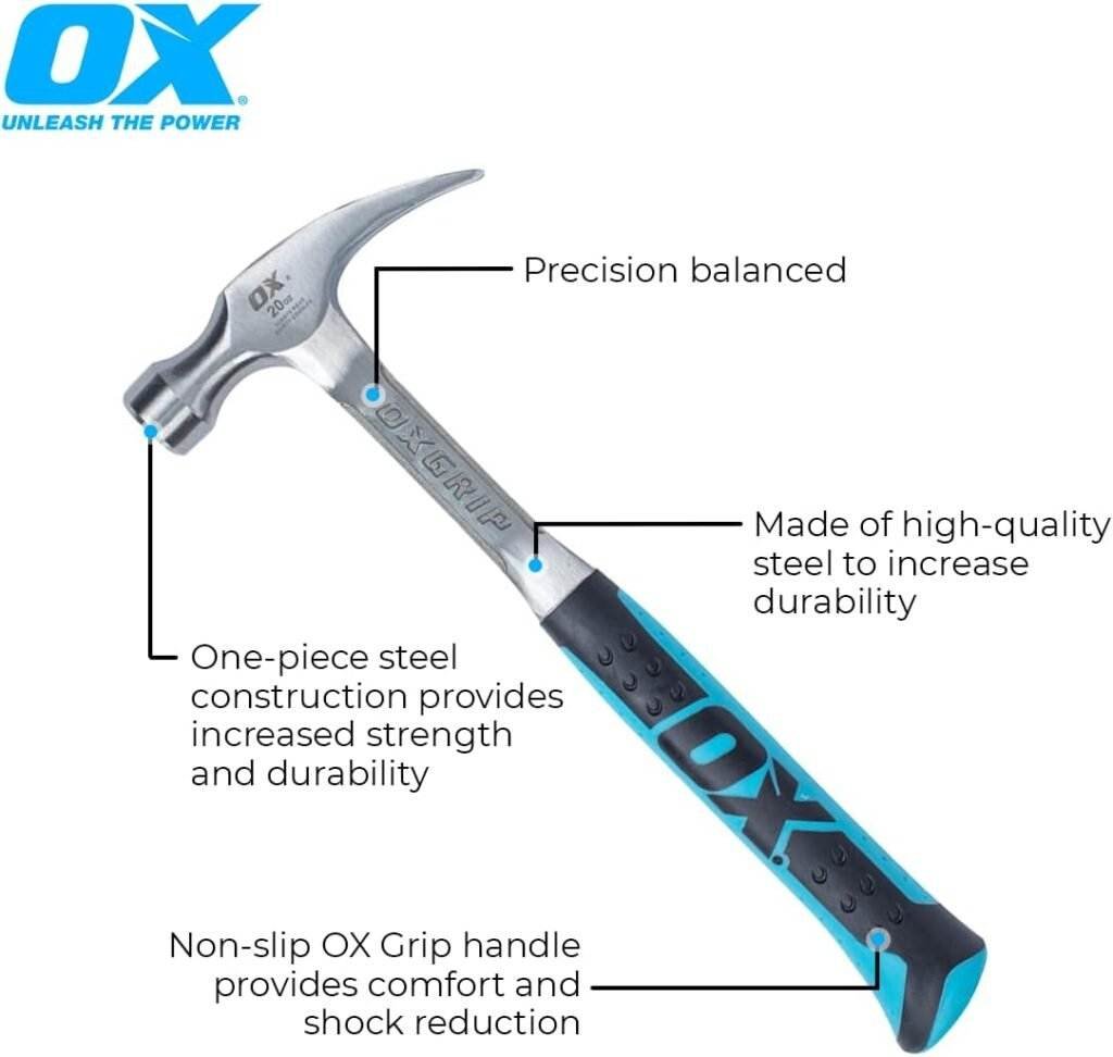 OX Tools 20 oz. Straight Claw Rip Hammer