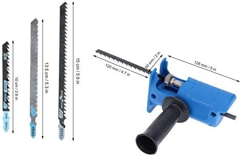 Protable Reciprocating Saw Adapter, Electric Drill Modified Tool Attachment with Ergonomic Handle for Wood and Metal Cutting