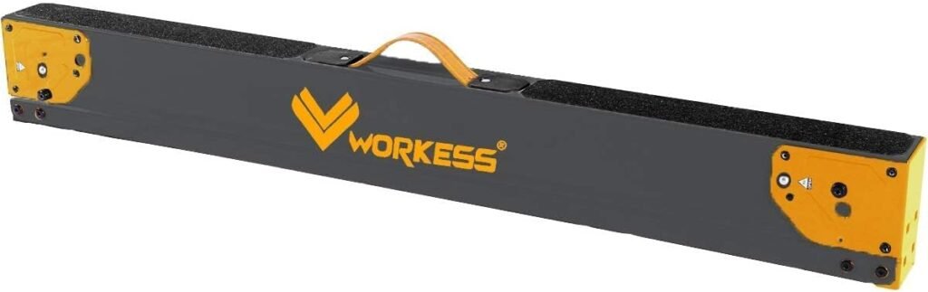 WORKESS Saw Horses 2 Pack Folding, Heavy Duty Sawhorse Table 2600 Lbs Load Capacity with 2x4 Support Legs, Portable Folding and Fast Open Legs and Easy Grip Handle for Woodworking.